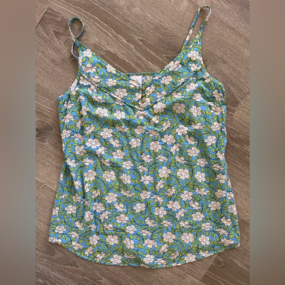 CAbi Strappy floral Tank Top